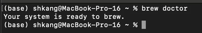 맥(Mac OS) Homebrew(홈브류)를 통한 Node.js 및 파이썬 설치